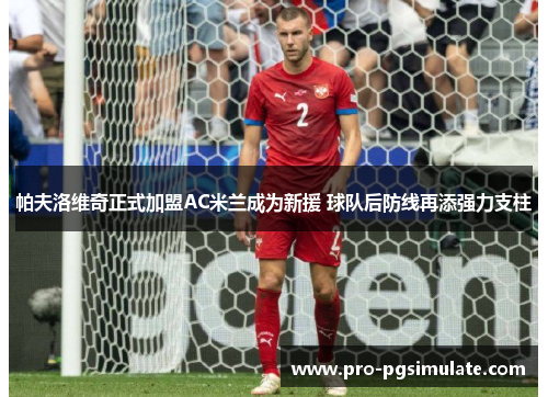 帕夫洛维奇正式加盟AC米兰成为新援 球队后防线再添强力支柱